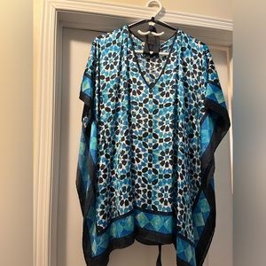 Michael Kors Blue and White Blouse